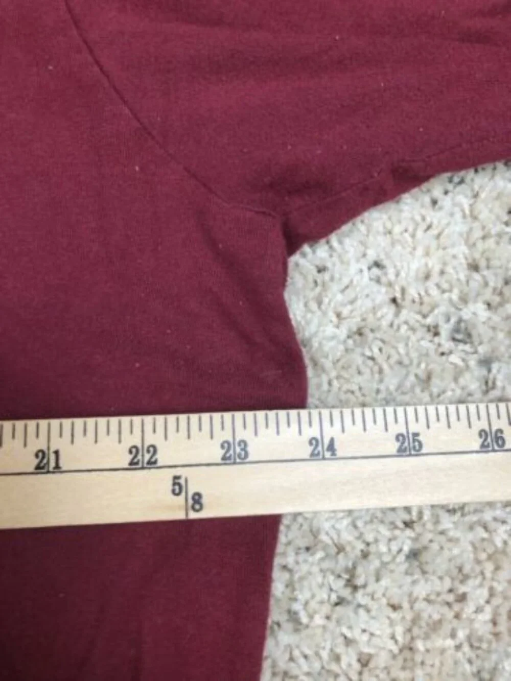 Polo Jeans Company Long Sleeve T-Shirt Adult Size Medium Red Burgundy Spell Out